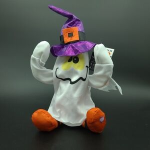 Spooky Cute Animated Ghost Battery Operated Plush Halloween Decoration  New